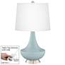 Rain Gillan Glass Table Lamp with Dimmer