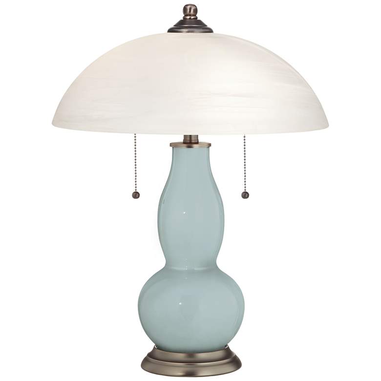 Image 1 Rain Gourd-Shaped Table Lamp with Alabaster Shade