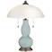 Rain Gourd-Shaped Table Lamp with Alabaster Shade