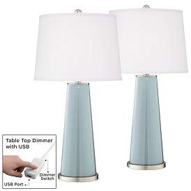 Image1 of Rain Leo Table Lamp Set of 2 with Dimmers