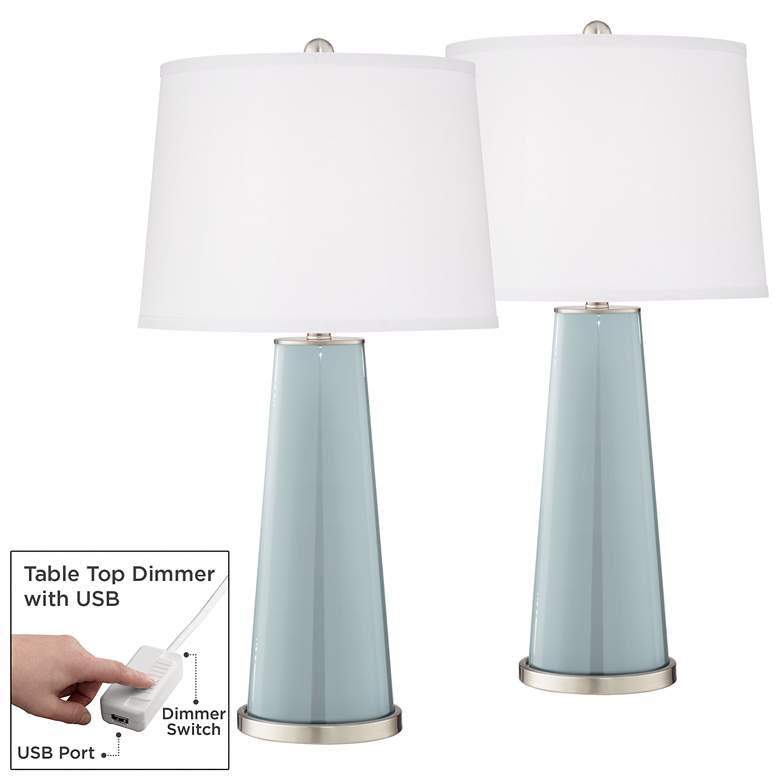 Image 1 Rain Leo Table Lamp Set of 2 with Dimmers
