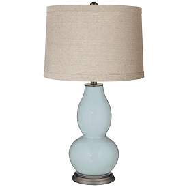 Image1 of Rain Linen Drum Shade Double Gourd Table Lamp