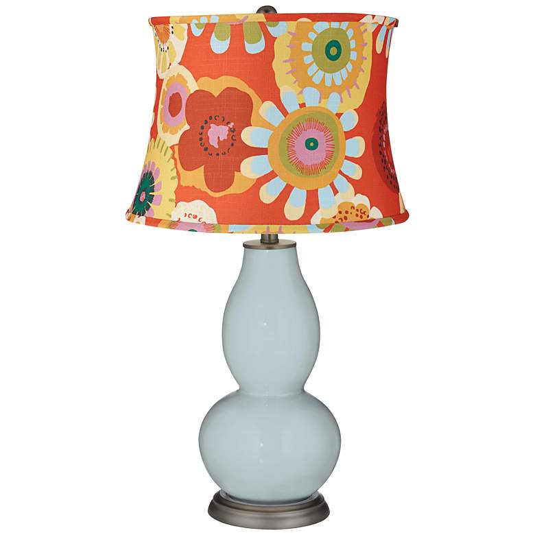 Image 1 Rain Persimmon Drum Shade Double Gourd Table Lamp