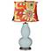 Rain Persimmon Drum Shade Double Gourd Table Lamp