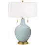 Rain Toby Brass Accents Table Lamp with Dimmer