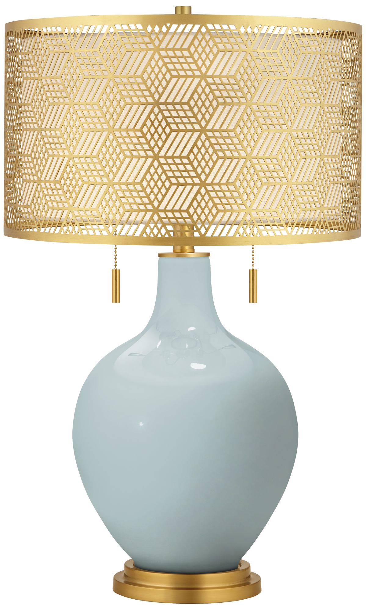 Image Rain Toby Brass Metal Shade Table Lamp
