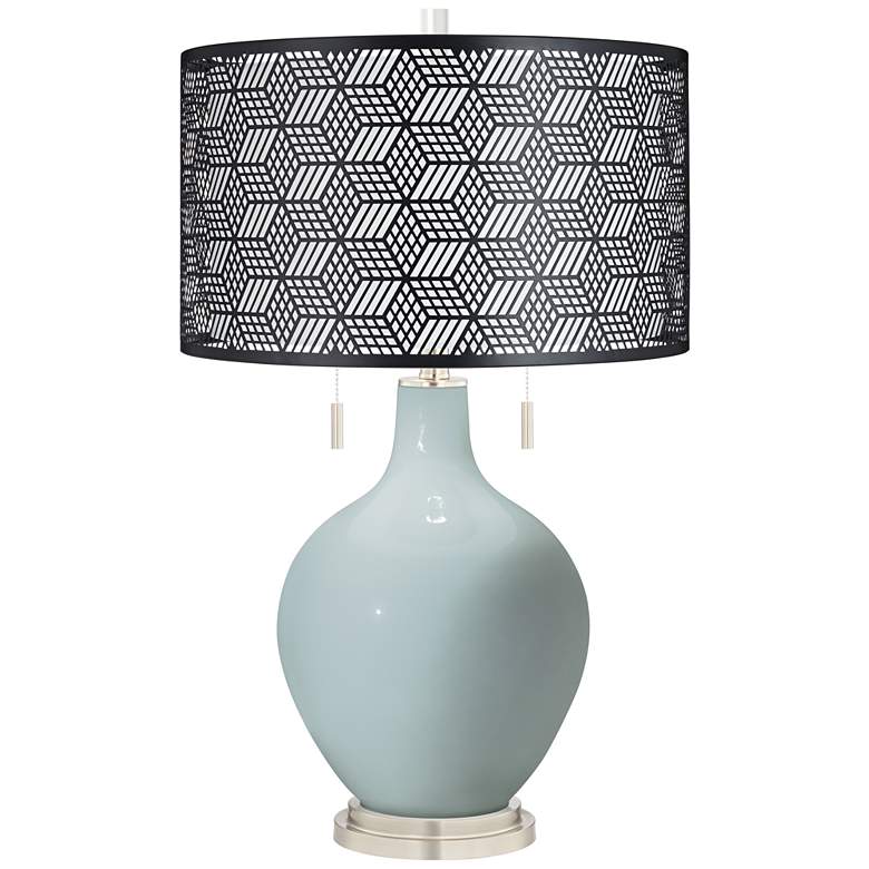 Image 1 Rain Toby Table Lamp With Black Metal Shade