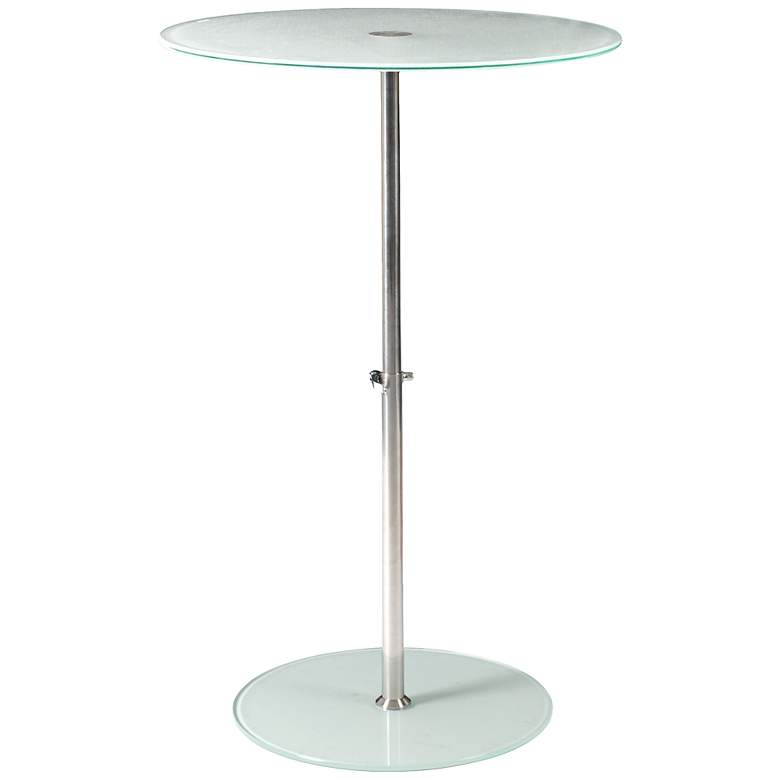Image 1 Raina Frosted Glass Stainless Steel Side Table