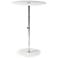 Raina White Printed Glass Stainless Steel Side Table
