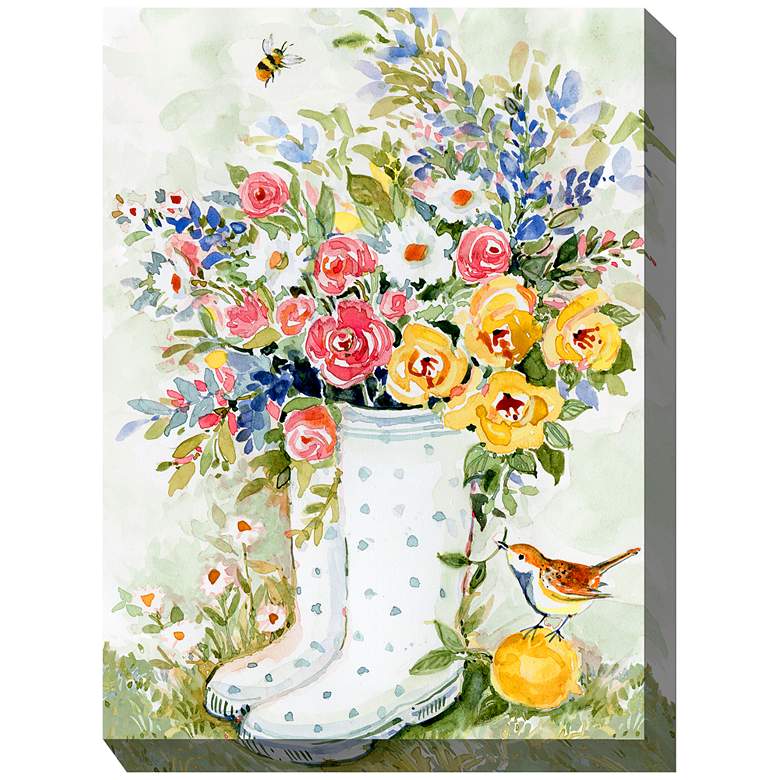 Image 2 Rainboots 40" High Rectangular Outdoor Canvas Wall Art