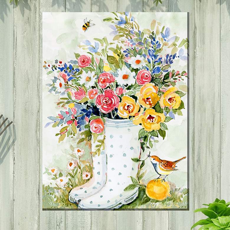 Image 1 Rainboots 40" High Rectangular Outdoor Canvas Wall Art