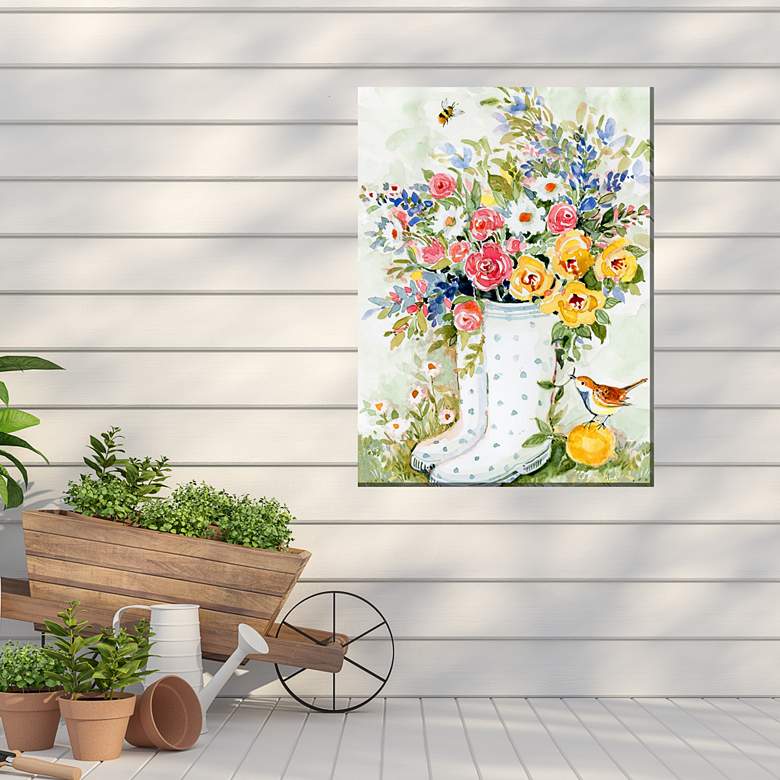 Image 3 Rainboots 40" High Rectangular Outdoor Canvas Wall Art more views