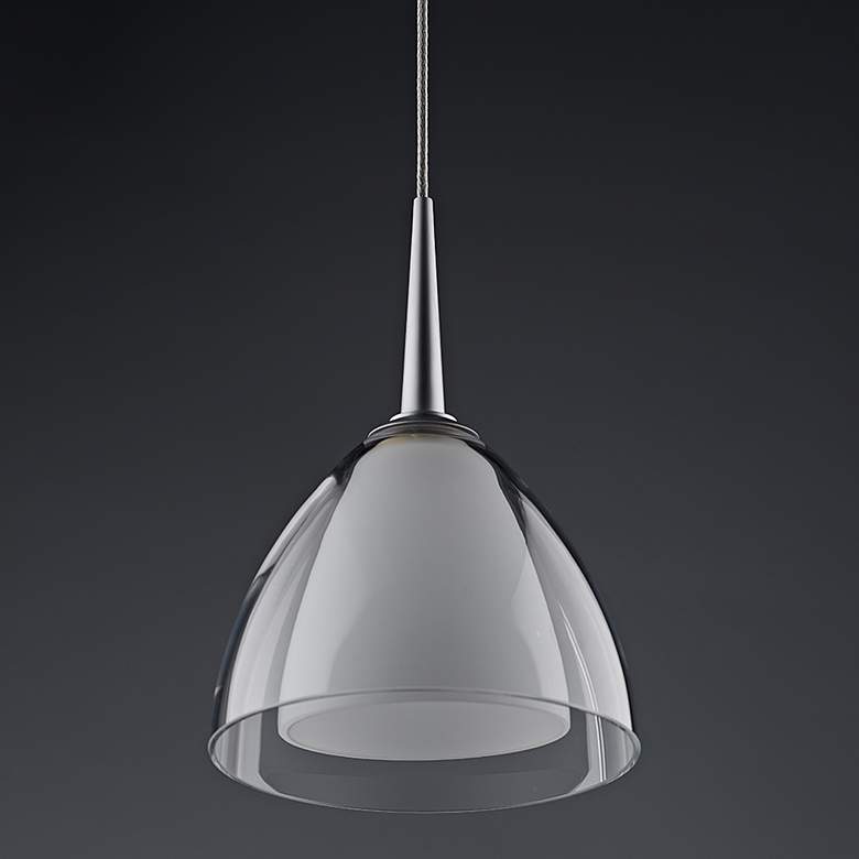 Image 3 Rainbow 2 - Pendant - LED - 4" Kiss - Matte Chrome Finish - Clear Glas more views