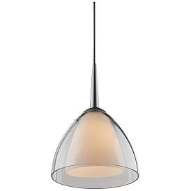 Image1 of Rainbow Pendant - Matte Chrome Finish - Clear Glass Shade