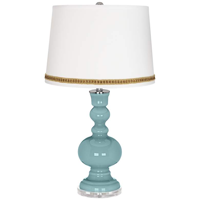 Image 1 Raindrop Apothecary Table Lamp with Braid Trim