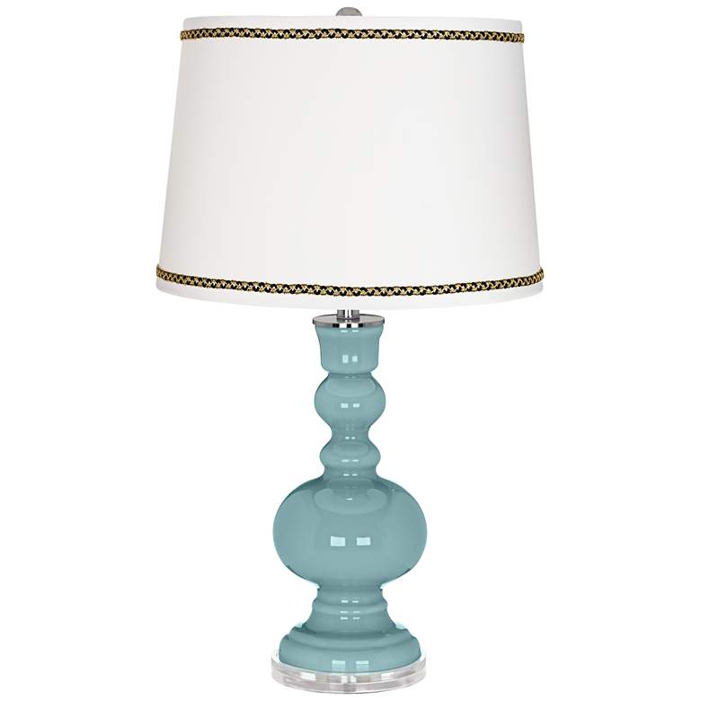 Image 1 Raindrop Apothecary Table Lamp with Ric-Rac Trim