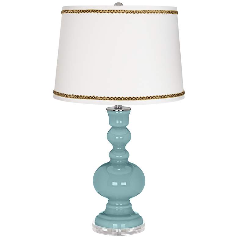 Image 1 Raindrop Apothecary Table Lamp with Twist Scroll Trim