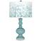 Raindrop Blue Mosaic Giclee Shade Apothecary Table Lamp