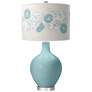 Raindrop Blue with Rose Bouquet Shade Ovo Modern Table Lamp