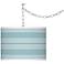 Raindrop Bold Stripe Giclee Glow Plug-In Swag Pendant
