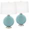 Raindrop Carrie Table Lamp Set of 2 with Dimmers