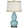 Raindrop Double Gourd Table Lamp with Rhinestone Lace Trim
