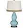 Raindrop Double Gourd Table Lamp with Scallop Lace Trim