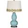 Raindrop Double Gourd Table Lamp with Vine Lace Trim