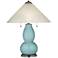 Raindrop Fulton Table Lamp with Fluted Glass Shade