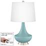 Raindrop Gillan Glass Table Lamp with Dimmer