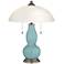Raindrop Gourd-Shaped Table Lamp with Alabaster Shade