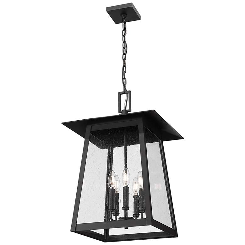 Image 4 Rainer 24" High Black 5-Light Outdoor Hanging Light more views
