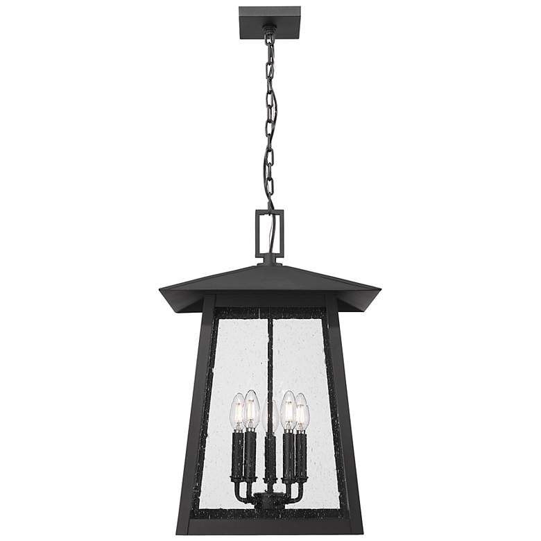 Image 5 Rainer 24" High Black 5-Light Outdoor Hanging Light more views
