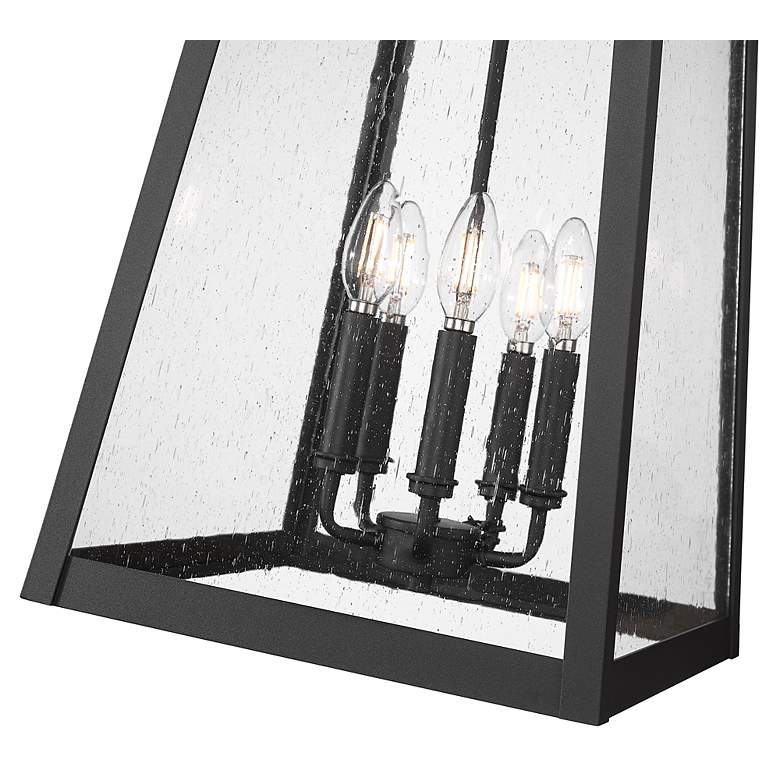 Image 6 Rainer 24" High Black 5-Light Outdoor Hanging Light more views