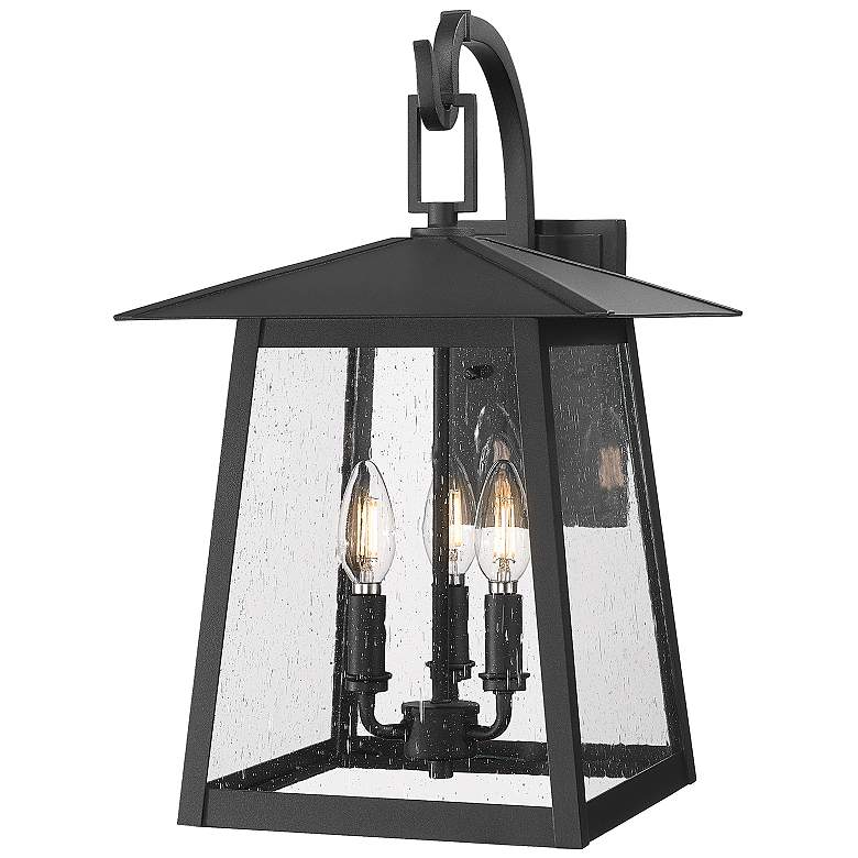 Image 1 Rainer by Z-Lite Black 11.5 inch 3 Light Outdoor Wall Light