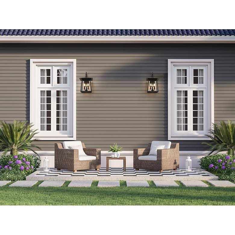 Image 3 Rainer by Z-Lite Black 11.5 inch 3 Light Outdoor Wall Light more views