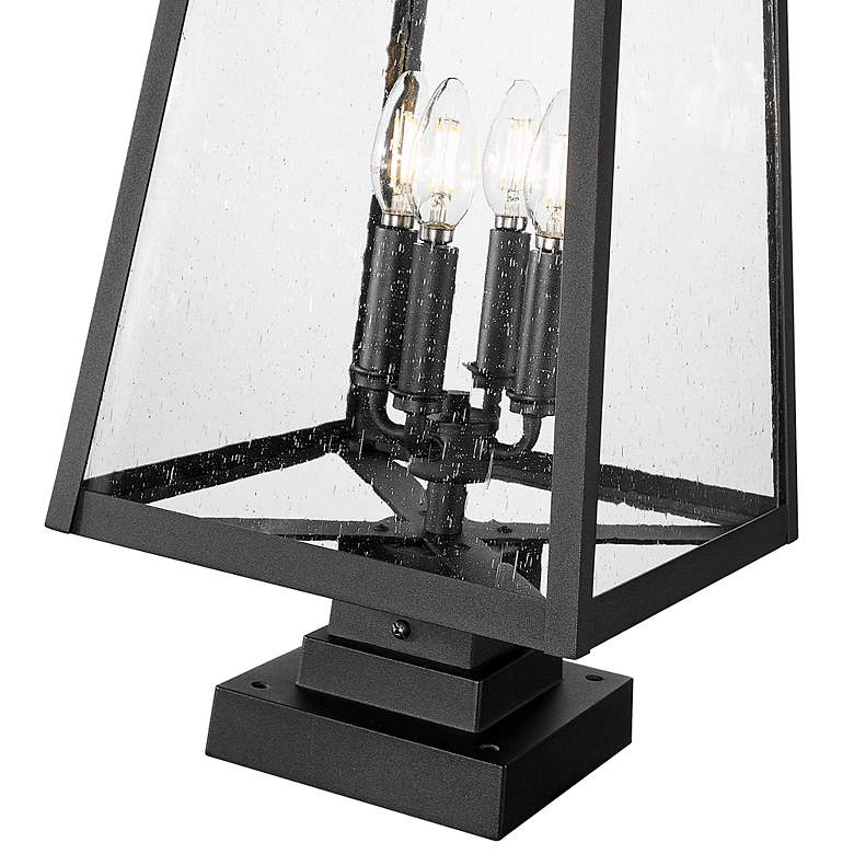 Image 6 Rainer by Z-Lite Black 13.5 inch 4 Light Outdoor Pier Mounted Fixture more views