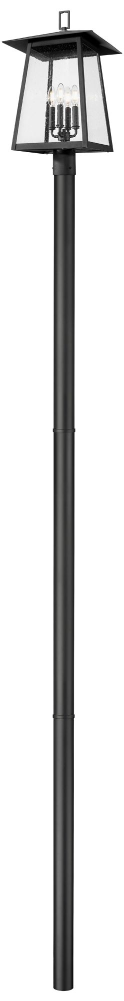 Rainer by Z-Lite Black 13.5 inch 4 Light Outdoor Post Mounted Fixture