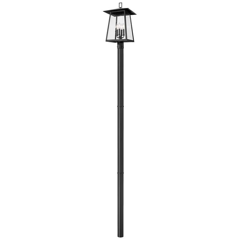 Image 1 Rainer by Z-Lite Black 13.5 inch 4 Light Outdoor Post Mounted Fixture