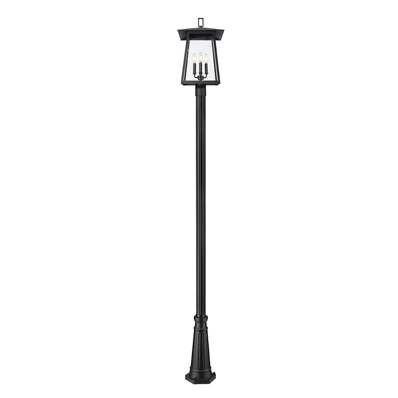 Image 6 Rainer by Z-Lite Black 13.5 inch 4 Light Outdoor Post Mounted Fixture more views
