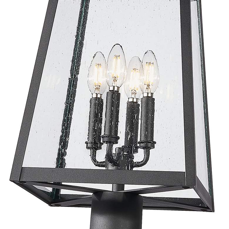 Image 6 Rainer by Z-Lite Black 13.5 inch 4 Light Outdoor Post Mounted Fixture more views