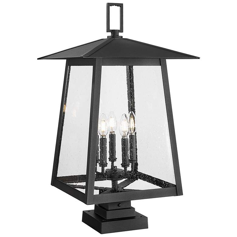 Image 1 Rainer by Z-Lite Black 15.5 inch 5 Light Outdoor Pier Mounted Fixture