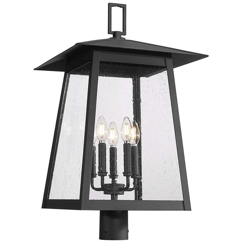 Image 1 Rainer by Z-Lite Black 15.5 inch 5 Light Outdoor Post Mount Fixture
