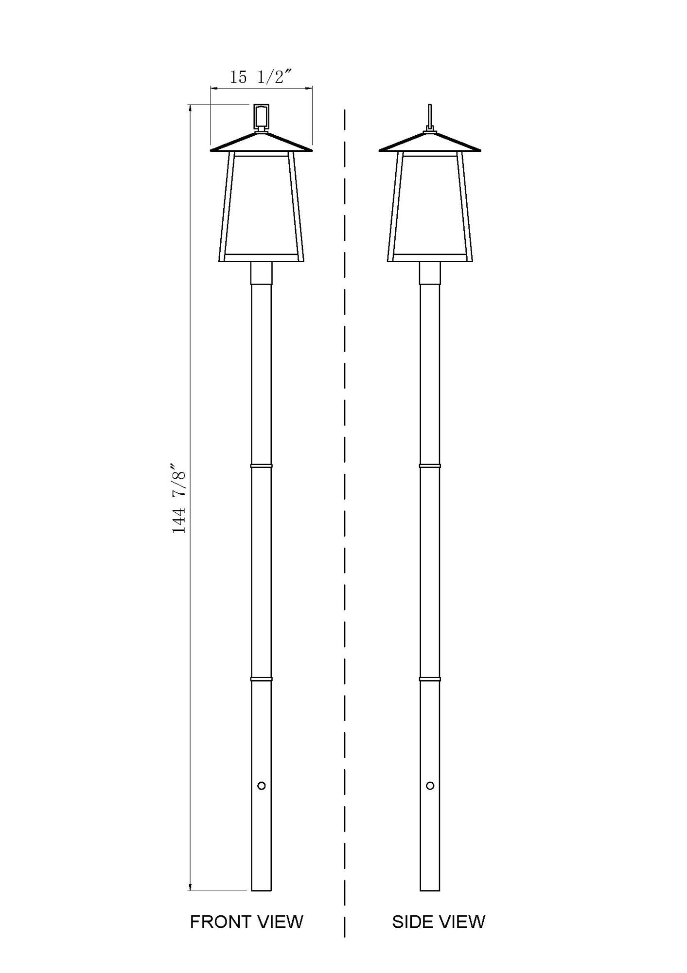 Rainer by Z-Lite Black 15.5 inch 5 Light Outdoor Post Mounted Fixture