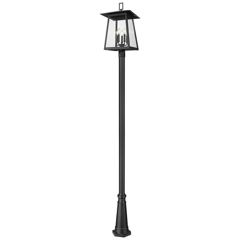 Image 1 Rainer by Z-Lite Black 15.5 inch 5 Light Outdoor Post Mounted Fixture