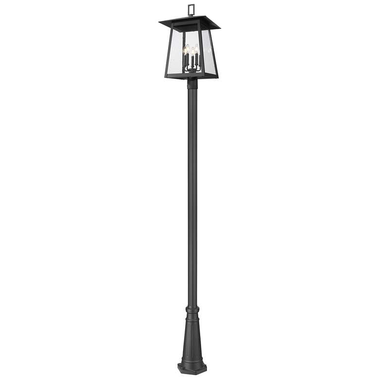 Image 1 Rainer by Z-Lite Black 15.5 inch 5 Light Outdoor Post Mounted Fixture