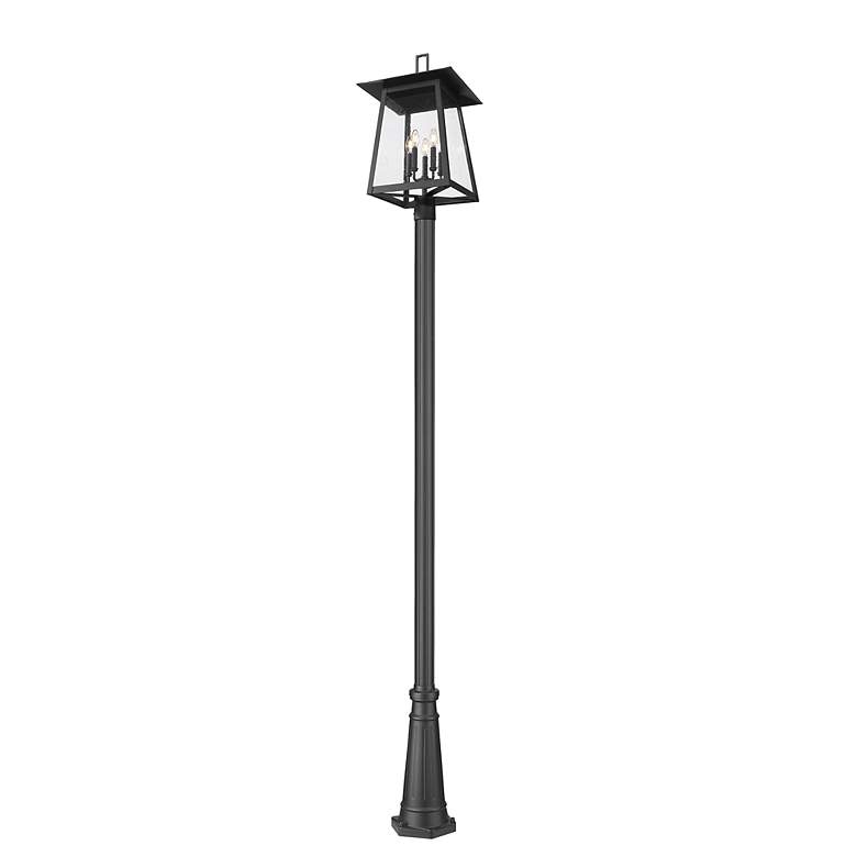 Image 5 Rainer by Z-Lite Black 15.5 inch 5 Light Outdoor Post Mounted Fixture more views