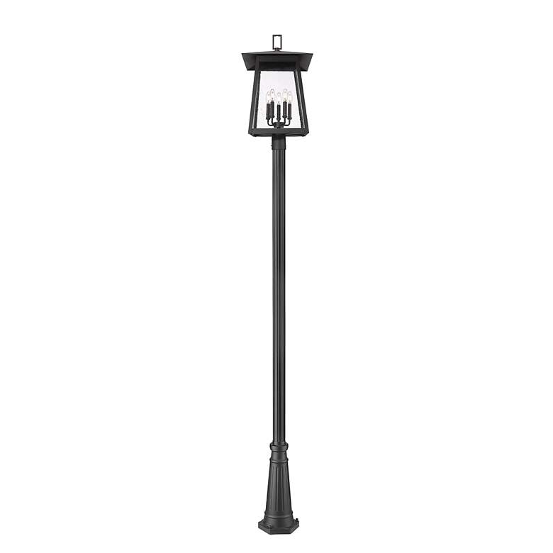 Image 6 Rainer by Z-Lite Black 15.5 inch 5 Light Outdoor Post Mounted Fixture more views