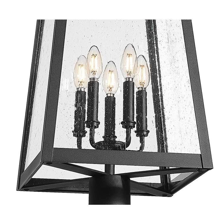 Image 7 Rainer by Z-Lite Black 15.5 inch 5 Light Outdoor Post Mounted Fixture more views