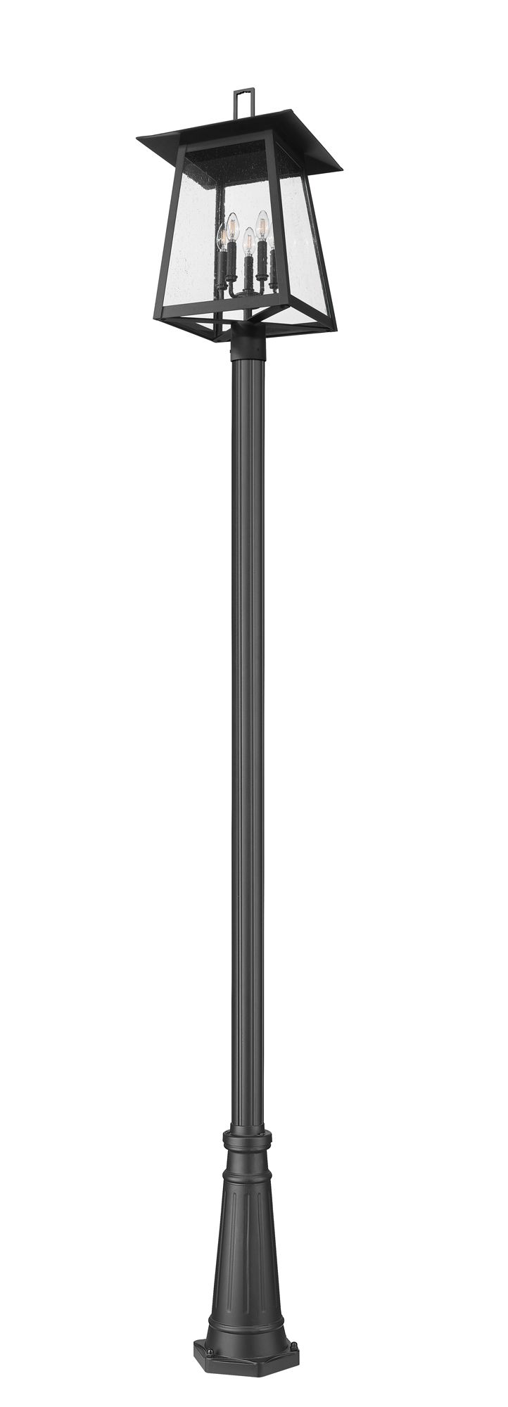 Rainer by Z-Lite Black 15.5 inch 5 Light Outdoor Post Mounted Fixture